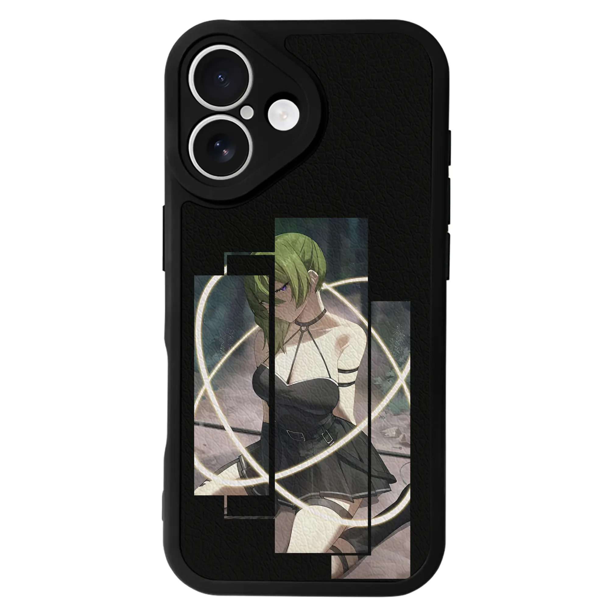 葬送のフリーレン（Frieren） グッズ,ユーベル（Übel） - IPhone 16シリーズ対応 ・ シリコンスマホケース ・ レザー調 ・ 高精度フィット ・ 耐衝撃 ・ ワイヤレス充電対応 ・ 精密カット